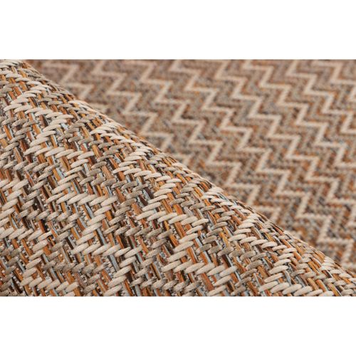 Tapis Tribal Multicolore Robuste Intérieur Extérieur 150 X 80 Cm Beige
