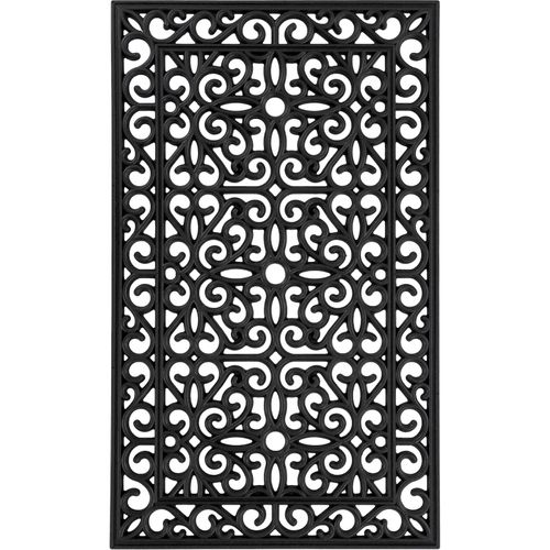 Tapis De Porte En Caoutchouc Noir Antidérapant Intérieur Extérieur