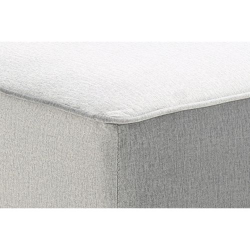 Pouf Modulable En Velours Gris Argenté Pour Salon