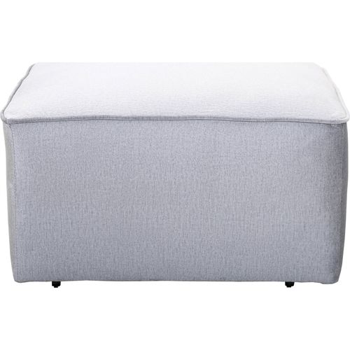 Pouf Modulable En Velours Gris Argenté Pour Salon