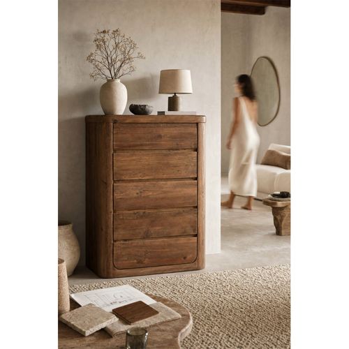 Chiffonnier En Pin Recyclé Naturel Vieilli