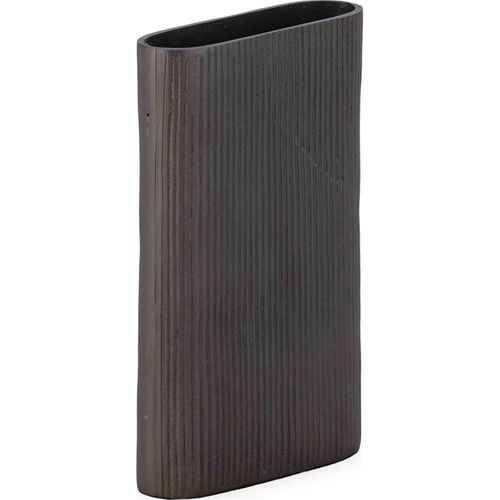 Vase En Métal Plomb Antique Strié