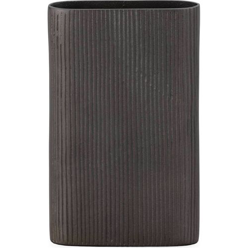 Vase En Métal Plomb Antique Strié