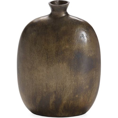Vase En Métal Laiton Vieilli Au Charme Sculptural