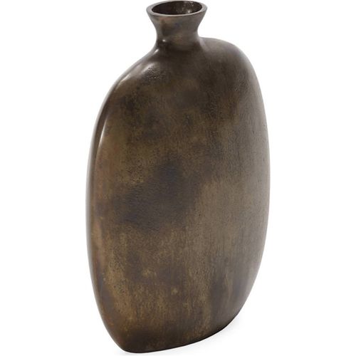 Vase En Métal Laiton Vieilli Au Charme Sculptural