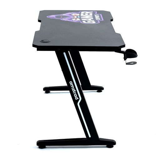 Bureau Gaming 120x60x73 Cm - Design "gamer" Finition Carbone