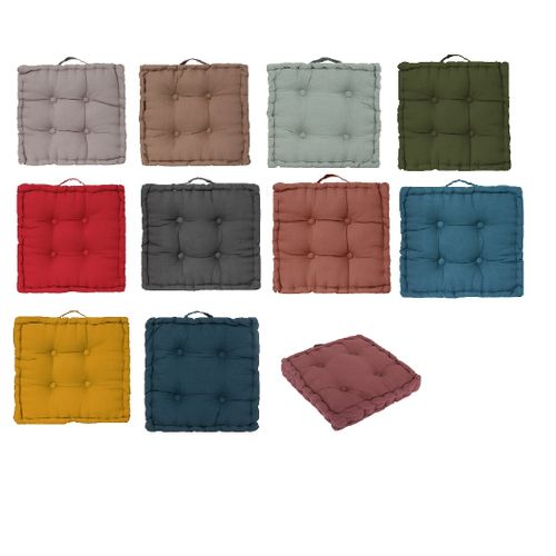 Coussin De Sol 40 X 40 Cm Horizon Uni Rouge