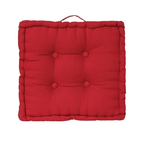 Coussin De Sol 40 X 40 Cm Horizon Uni Rouge
