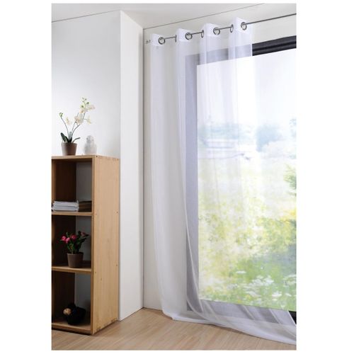 Voilage Uni 135 X 260 Cm Mona Blanc
