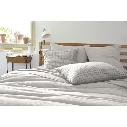Taie D'oreiller Double Gaze De Coton 50 X 70 Cm Gaia Mixe Nuage