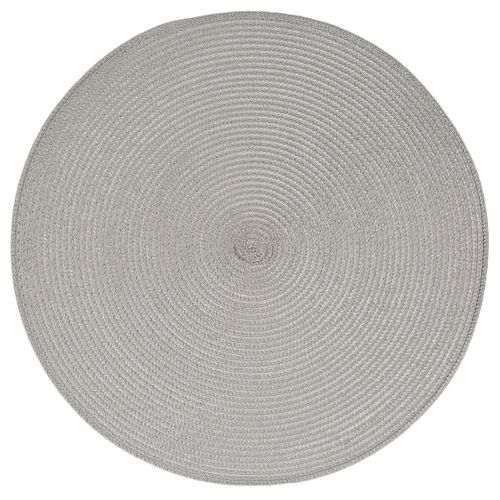 Set De Table Façon Tresse Rond Gris Clair