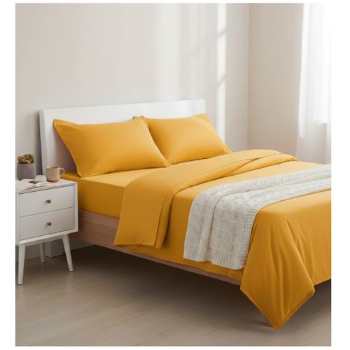 Drap Plat 180 X 290 Cm Contemporain Ocre