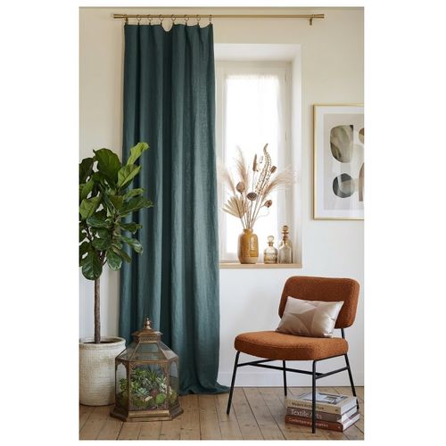 Rideau Ajustable En Lin 140 X 270 Cm Soline Ardoise