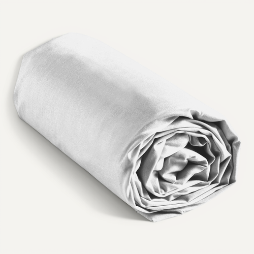 Drap Housse En Coton 90 X 190 Cm Line Blanc