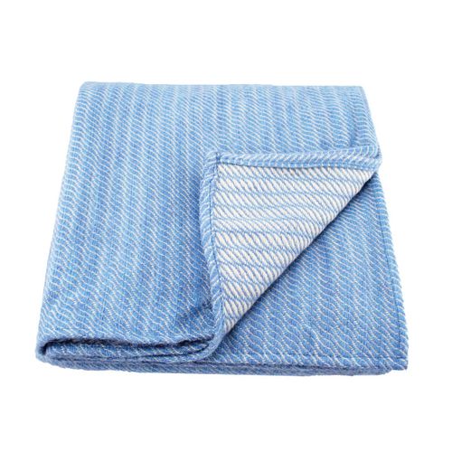 Plaid Evian Eau De Bleu 120 X 180 Cm Bleu Foncé