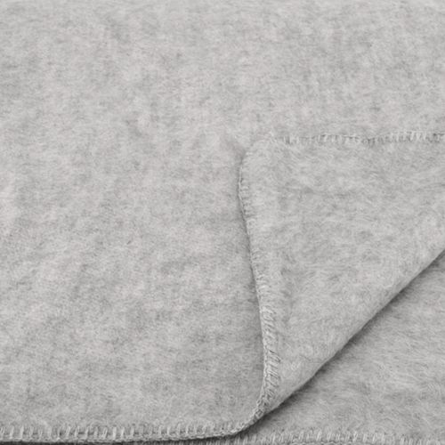 Couverture Chaude Laine Et Mohair - 240x260 Cm - Gris Clair