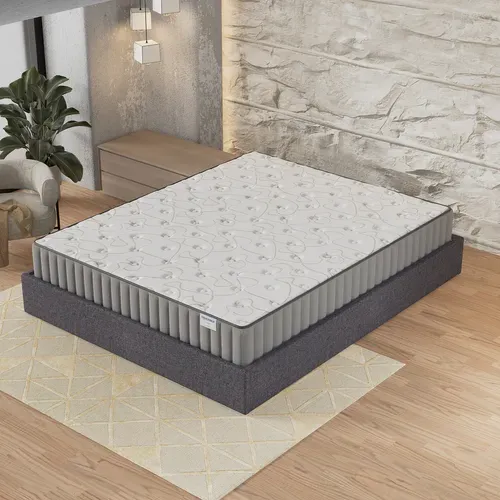Ensemble 120x190 cm, Lit coffre + Matelas mousse, ép.16cm, accueil mémoire de forme