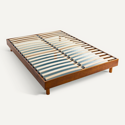 Sommier Kit En Bois Massif 13 Cm Noisette 180x200