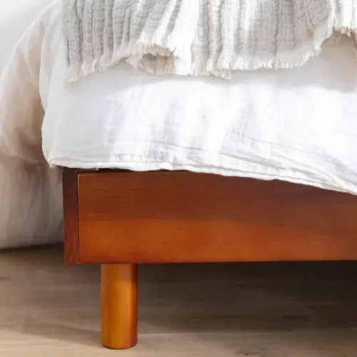 Sommier Kit En Bois Massif 13 Cm Noisette 180x200