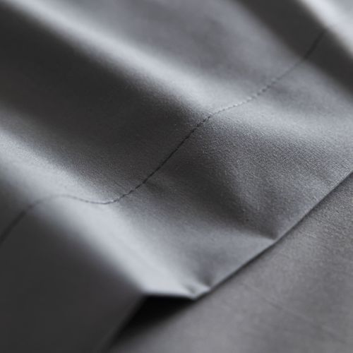 Taie De Traversin Coton Percale Anthracite 140 Cm