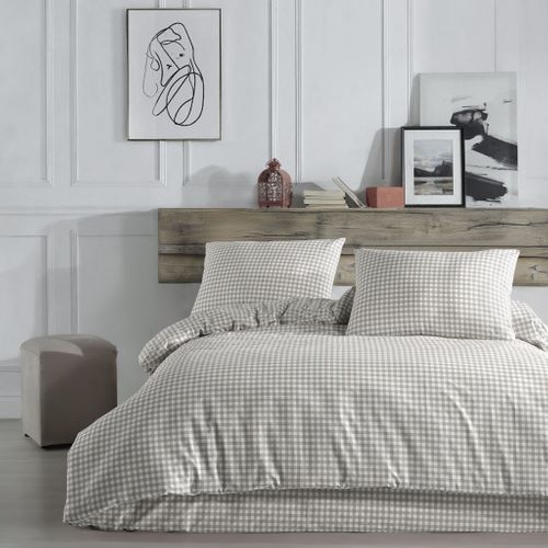 Terre De Nuit - Parure De Lit Vichy 240x220 Noir - Carreaux