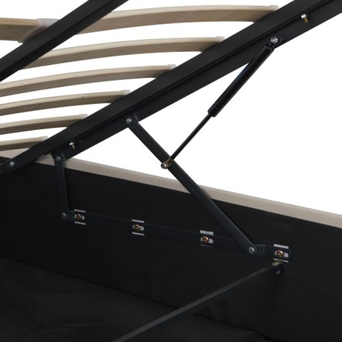 Lit Coffre En Velours écru 140x190