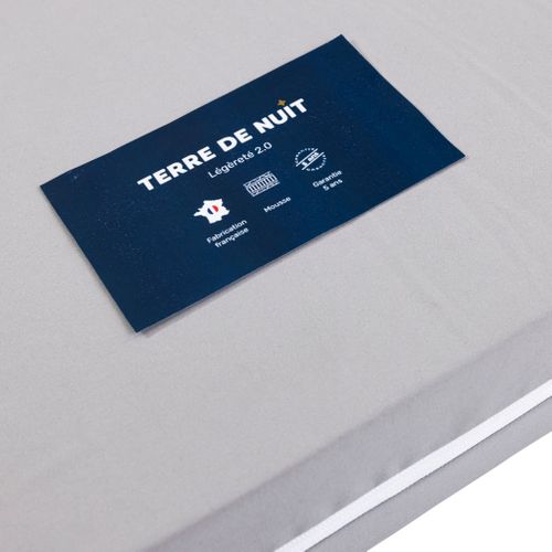 Matelas Mousse d'appoint 70x190 cm Légèreté 2.0 Epaisseur 10 cm Soutien Ferme