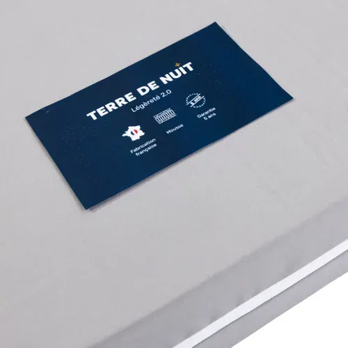 Matelas Mousse d'appoint 90x180 cm Légèreté 2.0 Epaisseur 10 cm Soutien Ferme