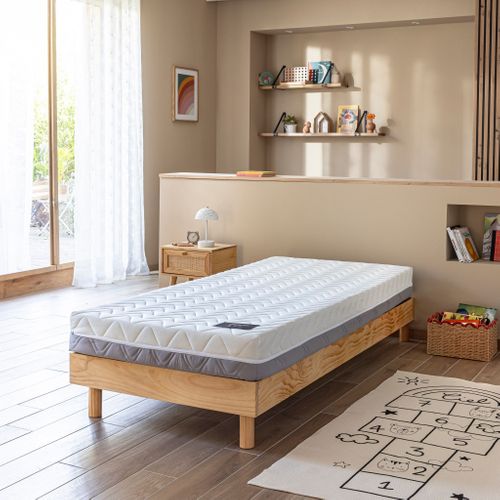 Matelas Mousse Recyclée 90x200 cm Conscience Soutien Ferme  Accueil Dynamique Epaisseur 17 Cm