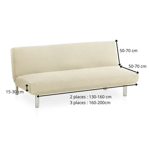 Housse De Clic-clac Bali 2 Places Ivoire