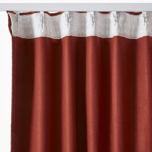 Rideau Galon Fronceur Occultant Polaire Bjorn 140x260 Terracotta