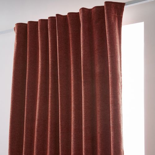 Rideau Galon Fronceur Occultant Polaire Bjorn 140x260 Terracotta