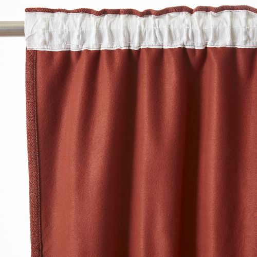 Rideau Galon Fronceur Occultant Polaire Bjorn 140x260 Terracotta