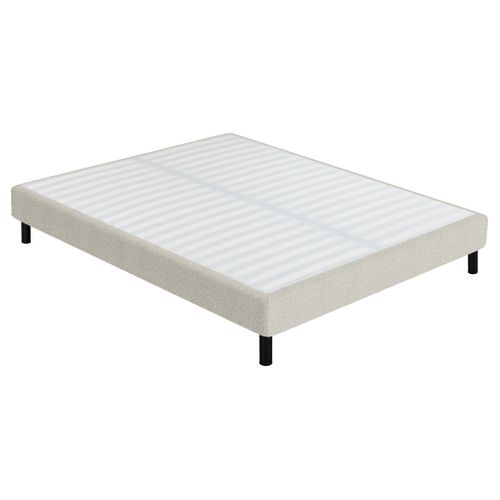Sommier Déco Tapissier En Kit 18 Cm 140x190 Cm Crème