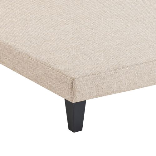 Sommier Tapissier à Lattes 180x200 Cm Lune Hauteur 13 Cm Beige Ivoire