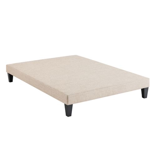 Sommier Tapissier à Lattes 180x200 Cm Lune Hauteur 13 Cm Beige Ivoire