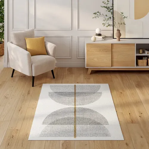 Tapis 120x170 cm VINCE Jaune vue d'ambiance 1