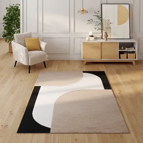 Tapis 160x230 cm SOPHIA Beige vue d'ambiance 1