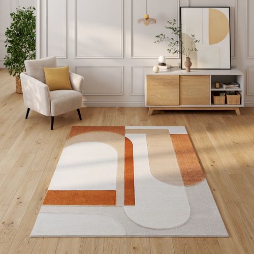Tapis 160x230 cm SONIA Terracotta vue d'ambiance 1