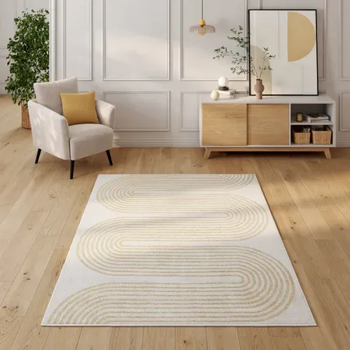 Tapis 160x230 cm YAYA Blanc vue d'ambiance 1