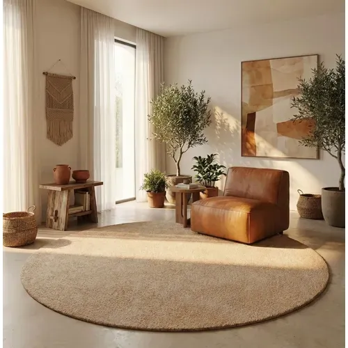 Tapis Ø 160 cm LUZ Beige