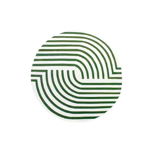 Tapis Ø 120 cm SPIRAL Kaki vue de face