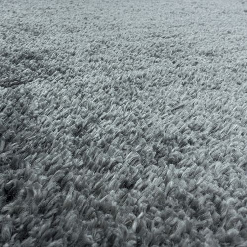 Tapis Rond Confortable Fluffy Gris Clair 80x80 Cm
