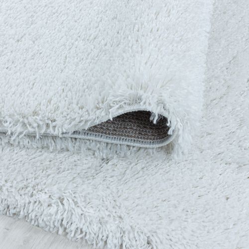 Tapis Confortable Fluffy Blanc 60x110 Cm