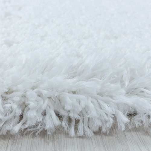 Tapis Confortable Fluffy Blanc 60x110 Cm