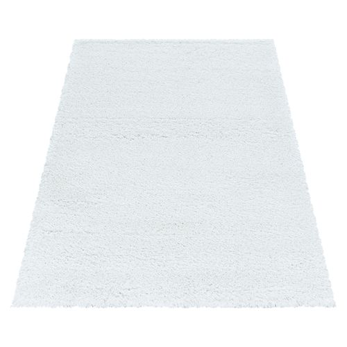Tapis Confortable Fluffy Blanc 60x110 Cm