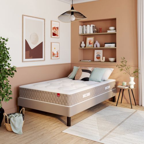 Matelas ressorts 120x190 cm EPEDA CLEMAE 2 avec latex ép.25 cm vue d'ambiance 1