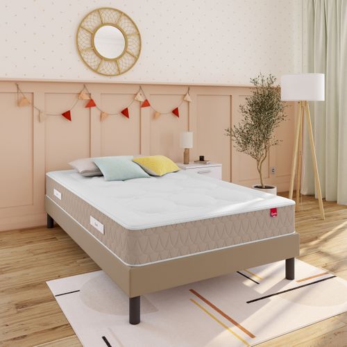 Matelas ressorts 120x200 cm EPEDA CLEMAE 2 avec latex ép.25 cm vue d'ambiance 1