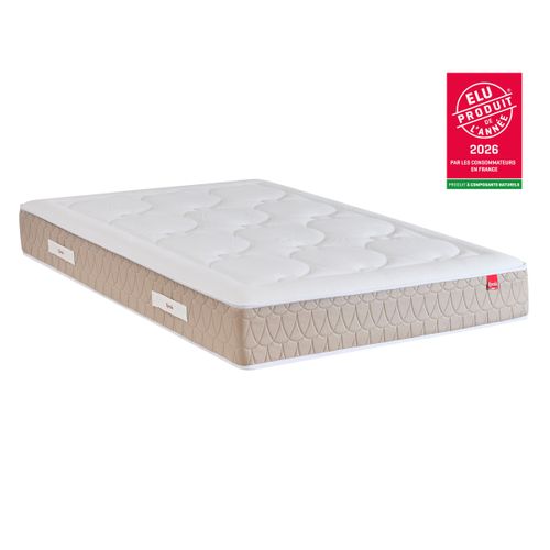 Matelas ressorts 120x200 cm EPEDA CLEMAE 2 avec latex ép.25 cm vue 3/4
