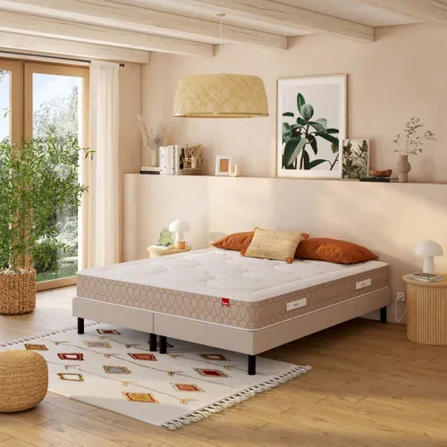 Matelas ressorts 180x200 cm EPEDA CLEMAE 2 avec latex ép.25 cm vue d'ambiance 1